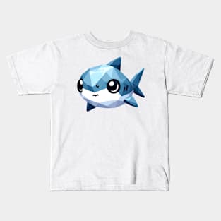 Low Poly Shark Kids T-Shirt